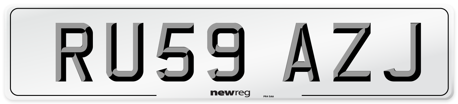 RU59 AZJ Number Plate from New Reg
